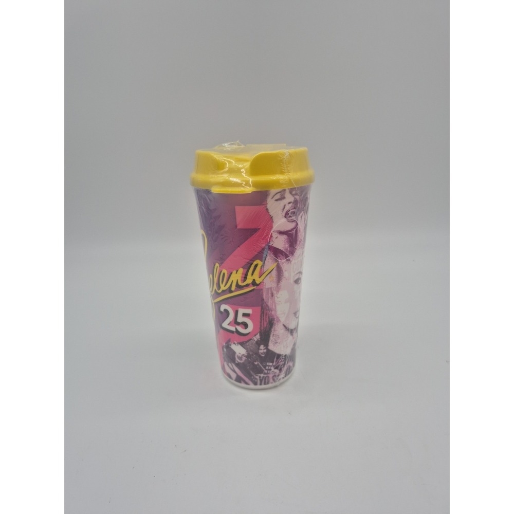 Selena Quintanilla Stripes  2020 Yellow Lid Cup Celebrating 25 Years! New Sealed